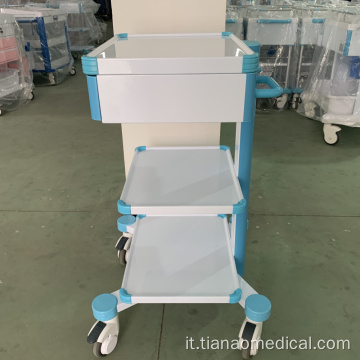 Carrello portastrumenti staccabile in acciaio per ospedale